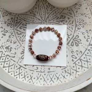 Tibetan Dzi pearl bracelet for men